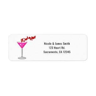 Etiqueta Convite de festa de cocktail do dia dos namorados