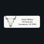 Etiqueta Convite de festas Personalizado Russo Cow Skull<br><div class="desc">Rótulos de Convite de festas Personalizados Da Vaca Rustic Boho. Personalizar com qualquer texto. Itens correspondentes estão disponíveis nesta coleção.</div>