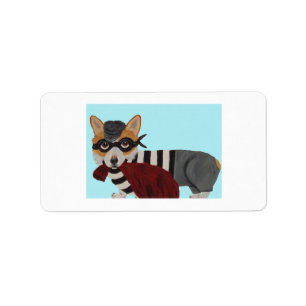 Etiqueta Convite de Ladrão Corgi