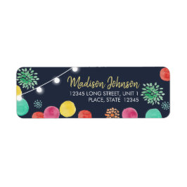 Etiqueta Convite de Lanternas para Festa de Verão