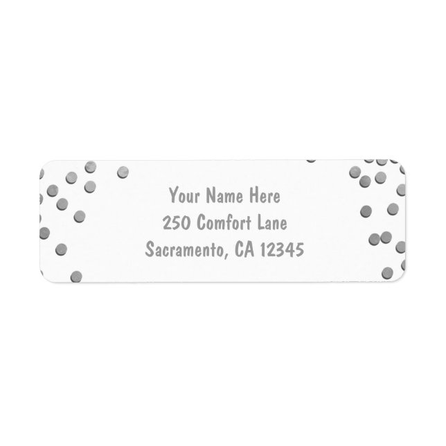 Etiqueta Convite de Natal de Férias Prateado Comfort & Joy (Frente)