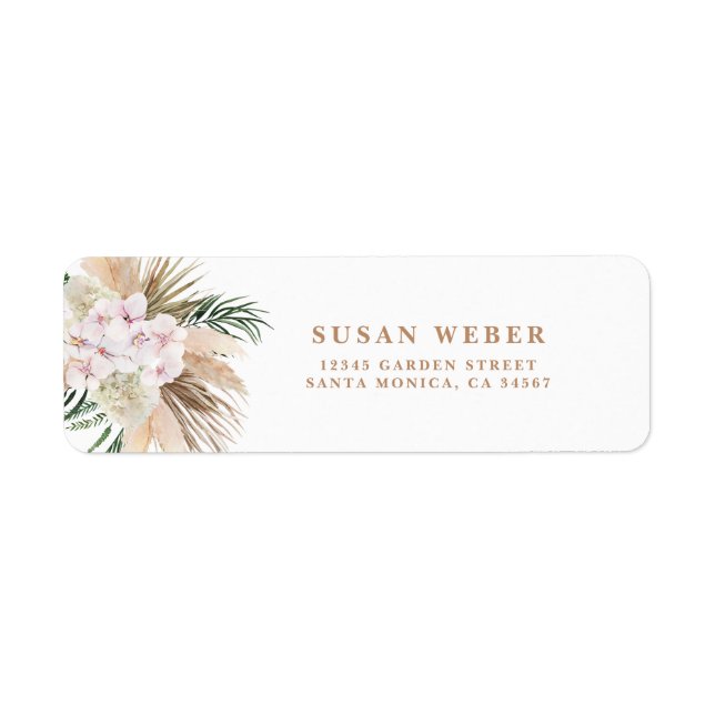 Etiqueta Convite de vassoura Pampas Grass (Frente)