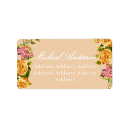 Etiqueta Convite Dourado para Casamento por Monograma de Fi