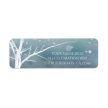 Convite para Casamento Elegante Azul da Árvore Bra