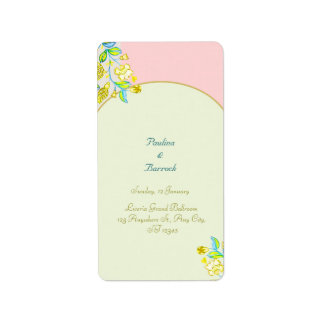 Etiqueta convite para casamento romântico