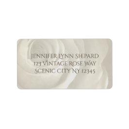 Etiqueta convite para casamento simples e elegante de marfi