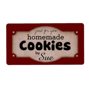 Etiqueta Cookie de Vintage Personalizado fornecendo Rótulo