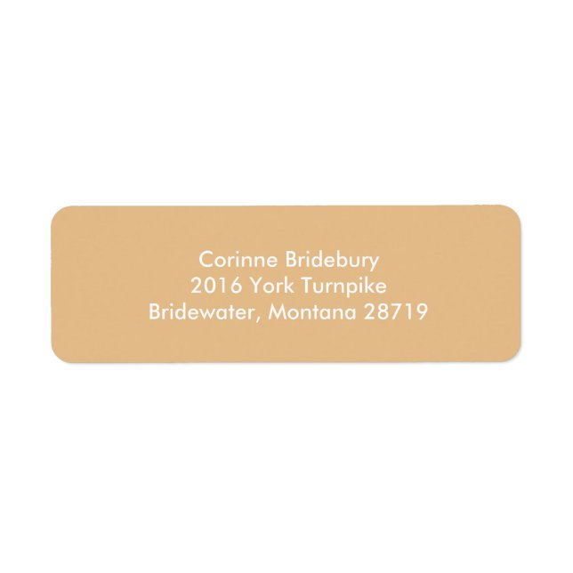 Etiqueta Cor de Correspondência de Presente Dourada pálida (Frente)