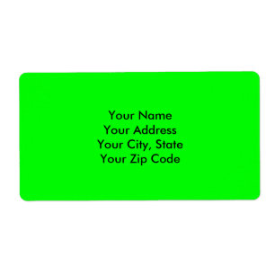 Etiqueta Cor de Destaque Verde Neon Brilhante