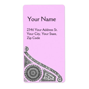 Etiqueta cor-de-rosa