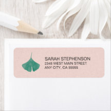 Cor-de-rosa-claro - Natureza Folha de Ginkgo Simpl