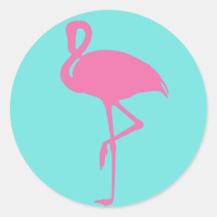 Etiqueta cor-de-rosa do flamingo
