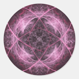 Etiqueta cor-de-rosa do Fractal da demência