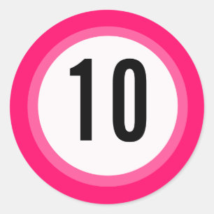 Etiqueta cor-de-rosa do número