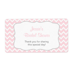 Etiqueta cor-de-rosa e cinzenta da garrafa de águ