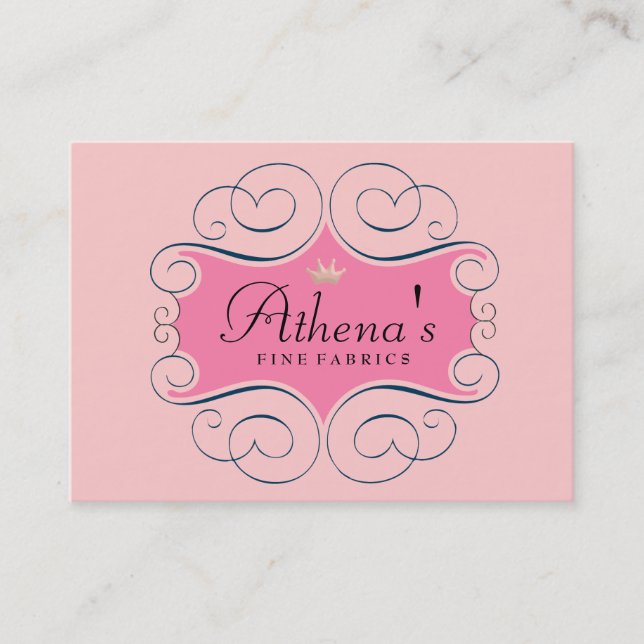 Etiqueta cor-de-rosa elegante (Frente)