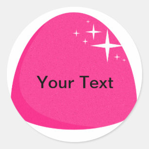 Etiqueta cor-de-rosa gigante do bufete dos doces