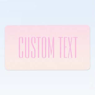Etiqueta Cor de rosa para mascar o sol com texto personaliz