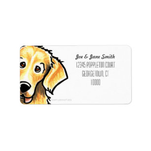 Etiqueta Cor do costume do golden retriever