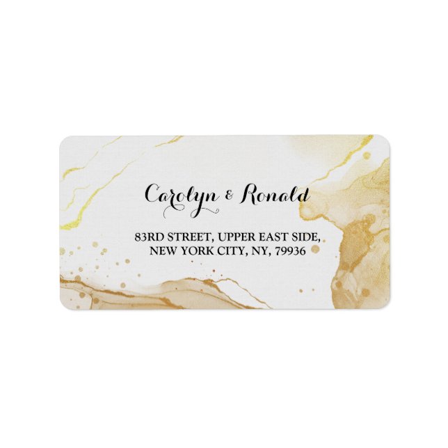 Etiqueta Cor    dourada moderna (Frente)