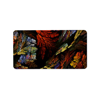 Etiqueta Cor Harmonia Abstrato Art