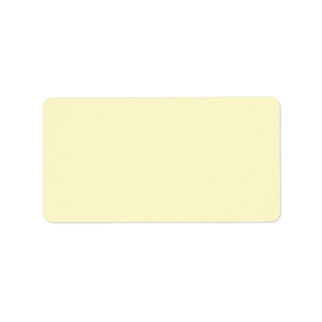 Etiqueta Cor Sólida Amarela-limonada | Elegante Clássico (Frente)