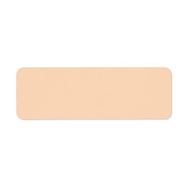 Etiqueta Cor Sólida do Pêssego do Pastel | Clássico | Elega