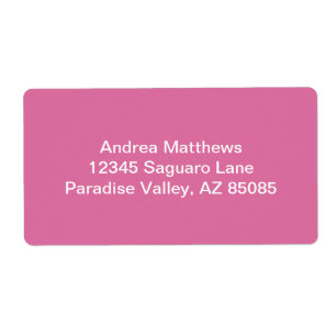 Etiqueta Cor Sólida Rosa