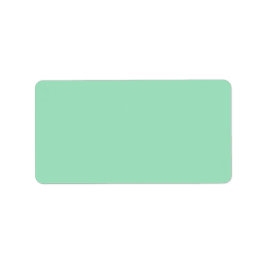 Etiqueta Cor Sólida Verde do Seafoam