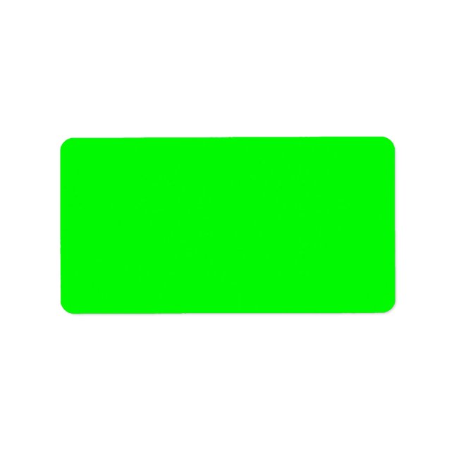 Etiqueta Cor Verde Fluo Neon Personaliza Isto! (Frente)