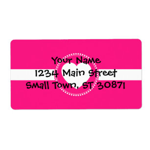 Etiqueta Coração branco bonito no círculo Scalloped no r