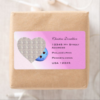 Etiqueta Coração da páscoa dos desenhos animados das