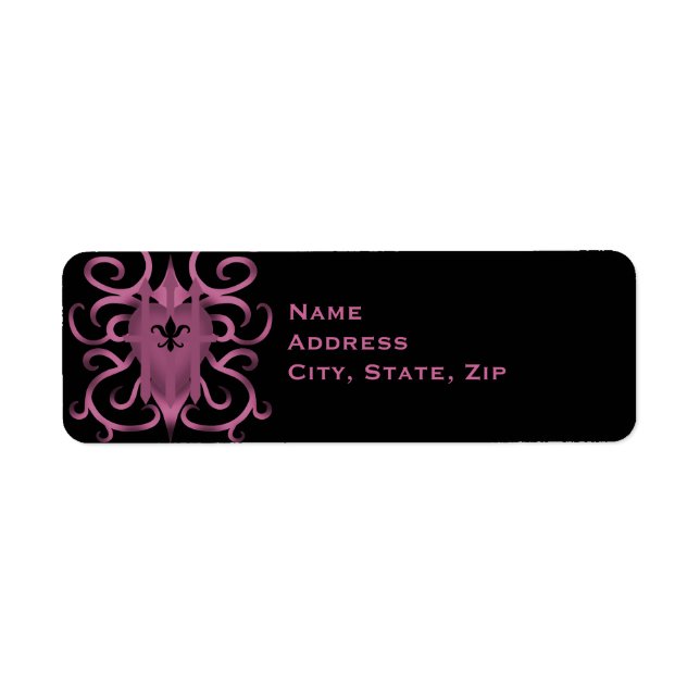 Etiqueta Coração rosa capturado (Frente)