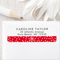 Coração Vermelho Brilhante & Pontos Lindo Feminino