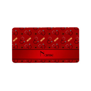 Etiqueta Coração vermelho conhecido personalizado da