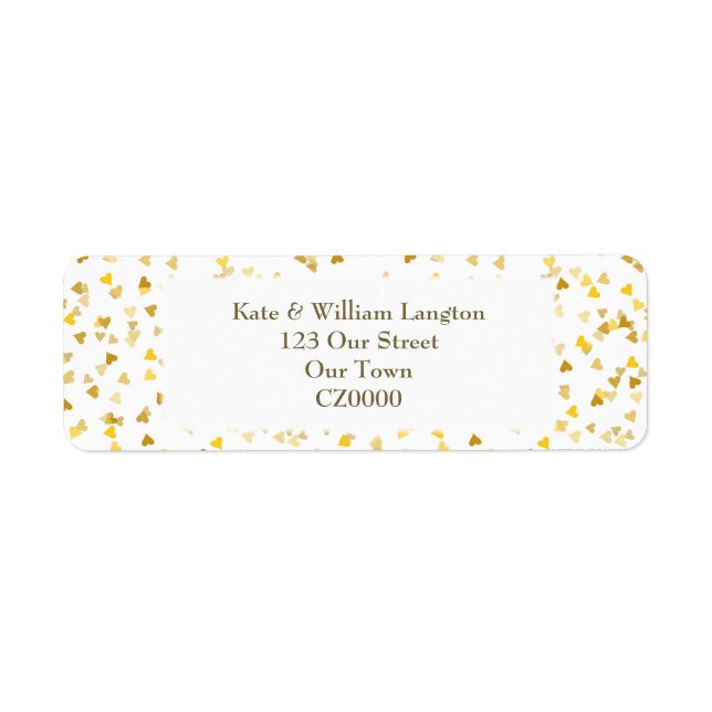 Etiqueta Corações do ouro (Frente)