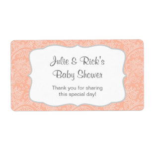 Etiqueta Coral Damask Água Bottle - personalize-o!