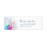 Coral Reef, Beach Address Labels