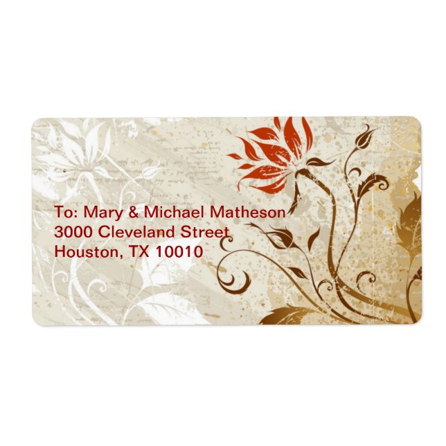 Etiqueta Cores do outono (Frente)