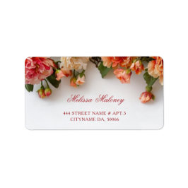 Etiqueta Cores Quentes Flores 3D | Casamento