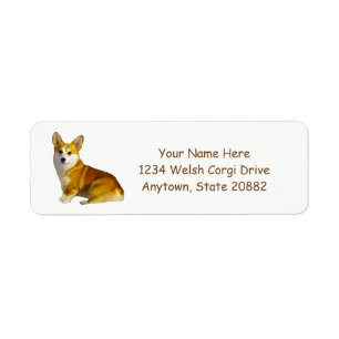 Etiqueta Corgi de assento de Galês