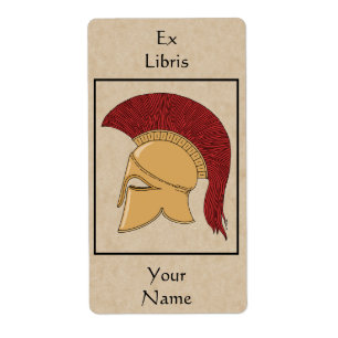Etiqueta Corinthian Helmet Bookplate