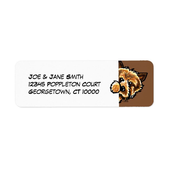 Etiqueta Corner Norwich Terrier (Frente)