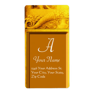 Etiqueta CORNUCOPIA MONOGRAMA, amarelo-claro