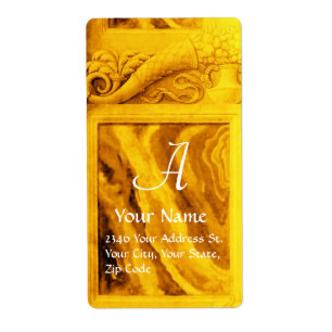 Etiqueta CORNUCOPIA MONOGRAMA, amarelo-claro