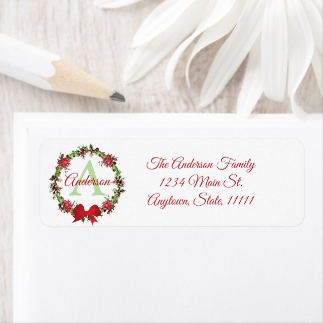 Etiqueta Coroa de Natal personalizada (Insitu)