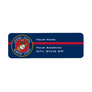 Etiqueta Corpo do Marines dos E.U. - azul