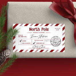 Etiqueta Correio Papai Noel Polo Norte Natal