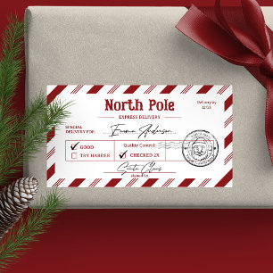 Etiqueta Correio Papai Noel Polo Norte Natal