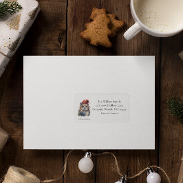 Etiqueta Coruja Invernal Encantada, personalizada